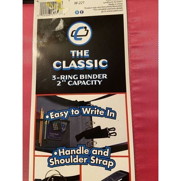 Case-It Mighty Zip Tab 3-Ring 2 - Inch Zipper Binder Expanding File Pink/Black - Picture 3 of 10